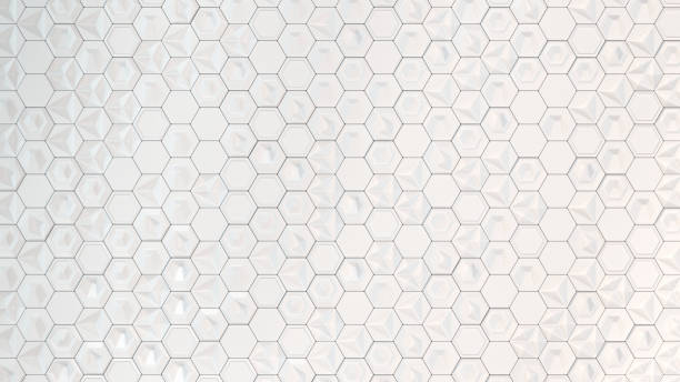 istock Abstract 3d background made of white hexagons 951105628