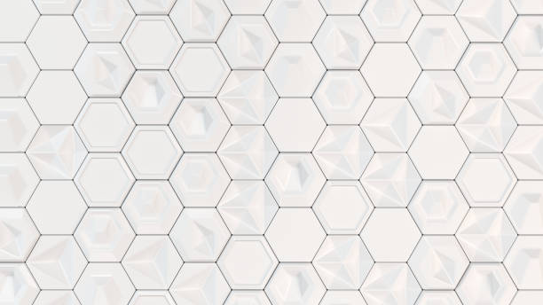 istock Abstract 3d background made of white hexagons 951105646