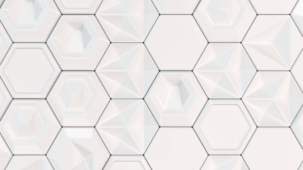 istock Abstract 3d background made of white hexagons 951105652