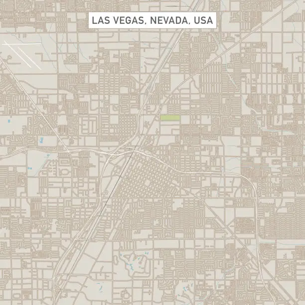 Vector illustration of Las Vegas Nevada US City Street Map