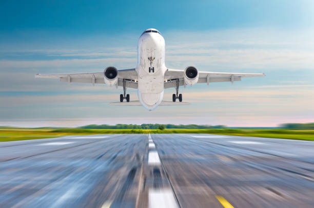 istock Passenger airplane landing on a runway airport. 951113692