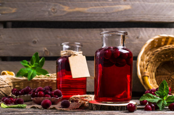 istock Transparent red drink of berries 951116522