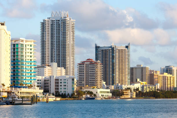 Buildings at North Beach and Mid Beach in Miami