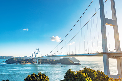 Kurushima kaikyo bridge in ehime, Japan