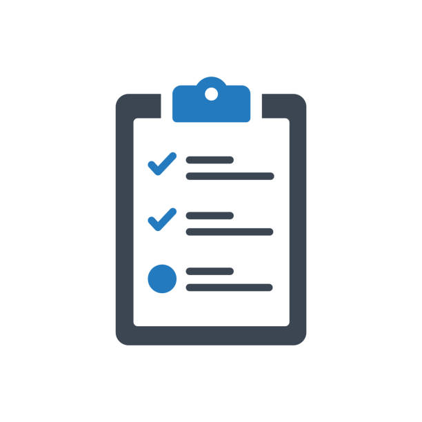 Checklist Icon This icon use for website presentation and android app chores stock illustrations