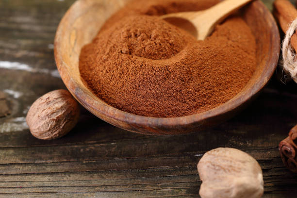 istock Cinnamon powder closeup, spice 951121600