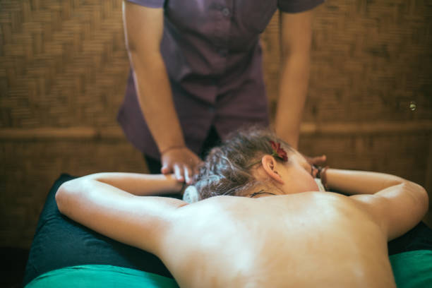 istock Young woman having body massage in salon 951122146