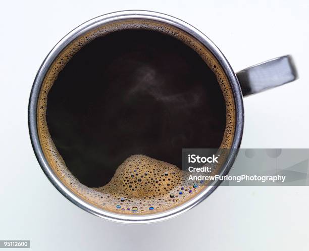 Tazza Di Caffè Nero - Fotografie stock e altre immagini di Tazza - Tazza, Caffè nero, Acciaio inossidabile