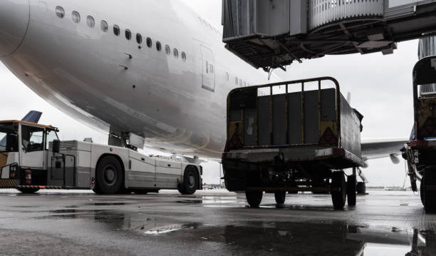istock low angle view of large passenger plane on airport 951128066