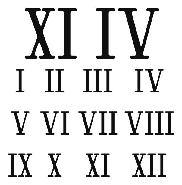 римские цифры - римская цифра stock illustrations