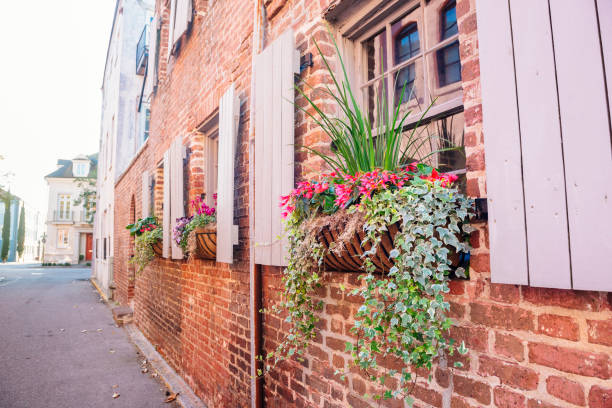 istock Windows with Shutters Open in Brick Building Charleston South Carolina 951133474
