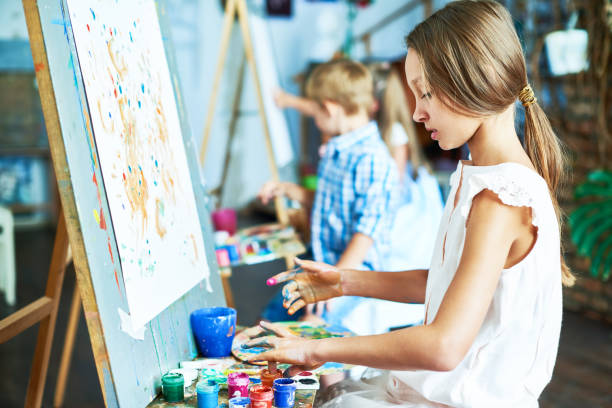 istock Talented Little Girl in Art Studio 951133734