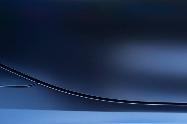 istock Abstract of blue car door with lines and light reflection 951135968