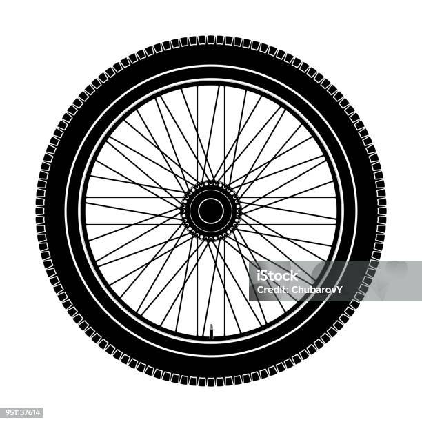 Wheel Black Icon Stock Illustration - Download Image Now - Motorcycle, Wheel, Tire - Vehicle Part