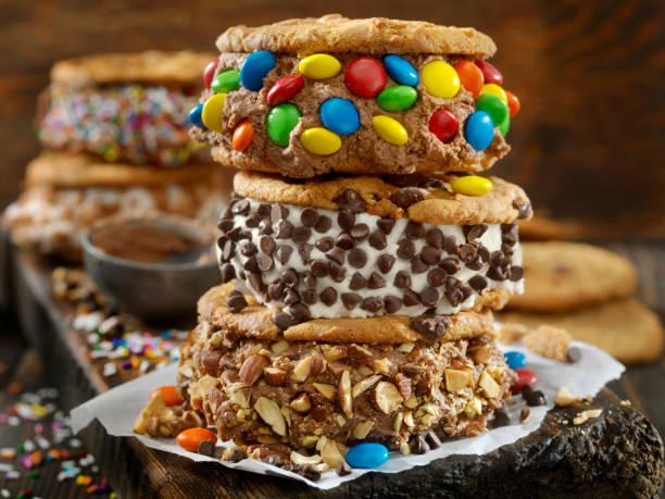 istock Chocolate Chip Cookie Ice Cream Sandwiches 951142592