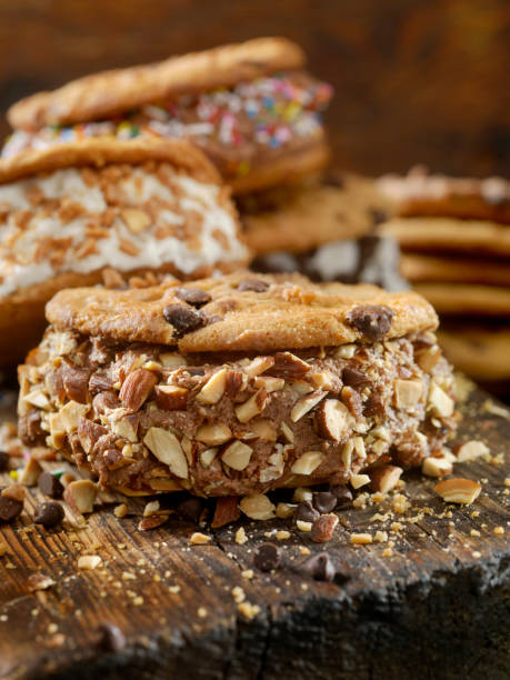 istock Chocolate Chip Cookie Ice Cream Sandwiches 951142746