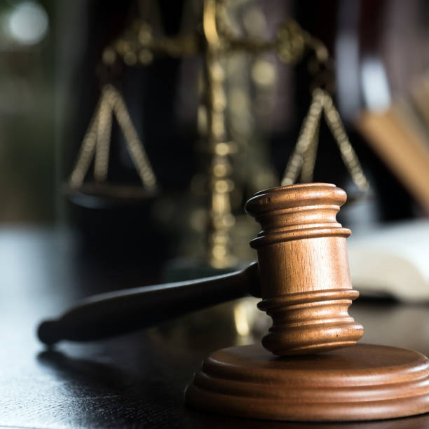 istock Judge's Gavel over black background 951143038