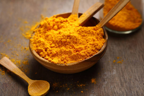 istock Indian turmeric powder, spice curry 951143278