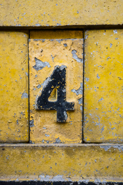istock Four 4 Written Wording in Distressed State Typography Found Number 951148420