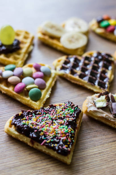 istock Colorful sweet waffles 951148800