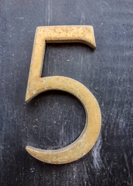 istock Five 5 Written Wording in Distressed State Typography Found Number 951149076