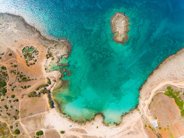 istock Emerald water at seaside in Italy, aerial view 951149300