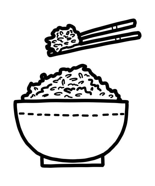 Chopsticks And Bowl Of Rice Stock Illustration - Download Image Now - Art, Black And White, Black Color - iStock Chopsticks And Bowl Of Rice Stock Illustration - Download Image Now - Art, Black And White, Black Color - iStock