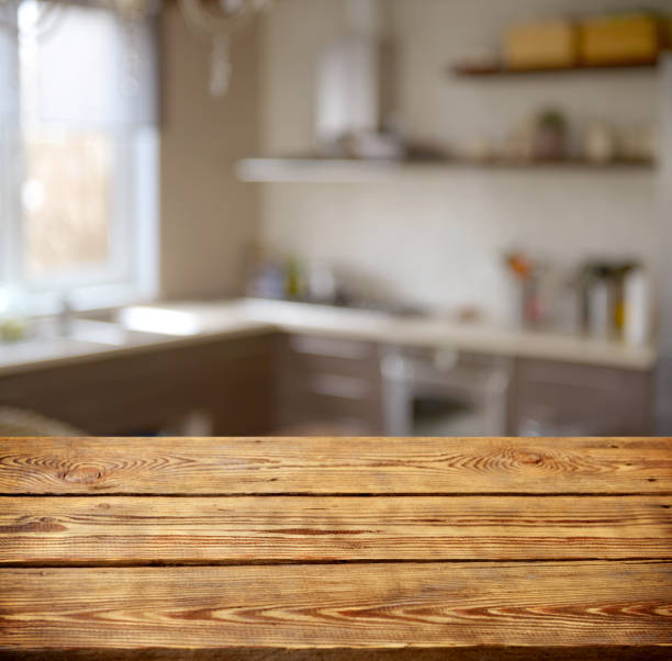 istock Defocused interior and wooden background ( kitchen) 951153986