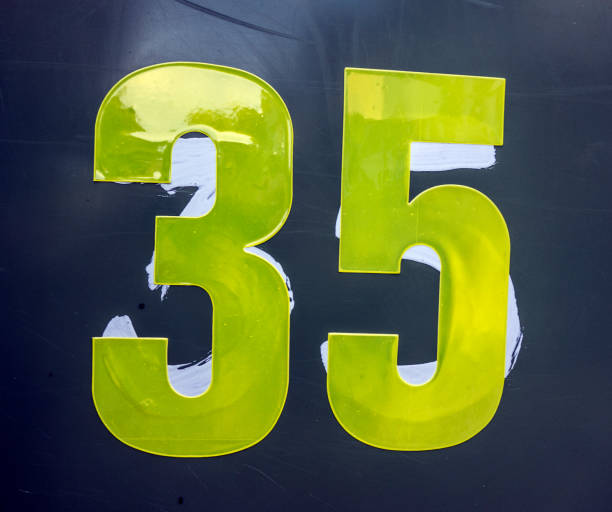 istock 35 Thirty Five Written Wording in Distressed State Typography Found Number 951163380