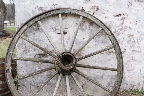 istock Old Wooden Wagon Wheel 951177230