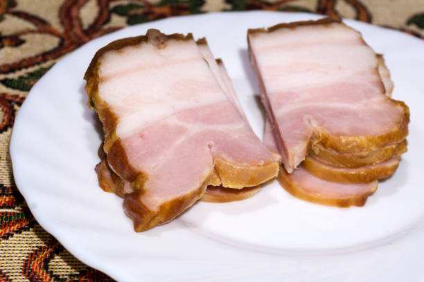 istock small slices of bacon on a plate close up 951177944