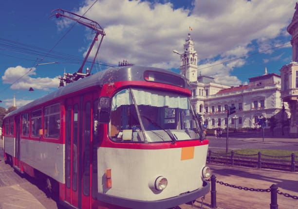 istock Trams near Arad city hall, Romania 951178926