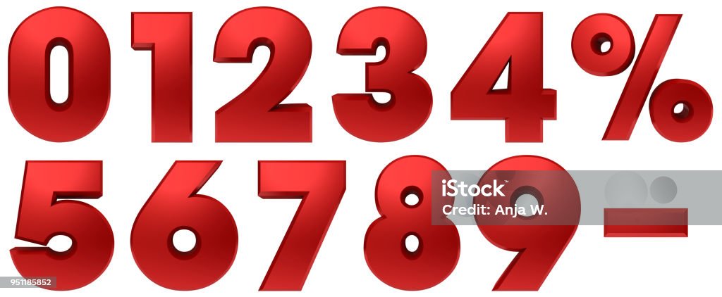 percentage icon percent sign 3d red set numbers discount savings interest rate symbols template cut out white background percentage icon percent sign 3d red set numbers discount savings interest rate symbols price tag label template cut out white background Number Stock Photo