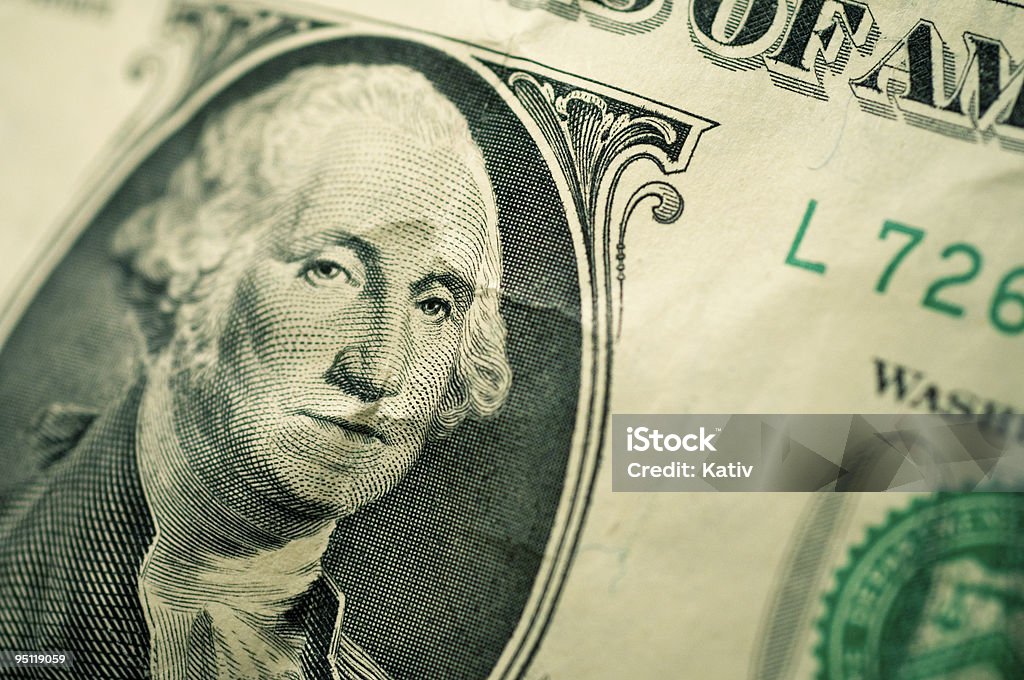 George 워싱턴 - 로열티 프리 1 달러 지폐-미국 지폐 통화 스톡 사진