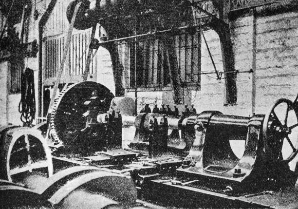 istock Lathe for turning locomotive crank axles 951192420