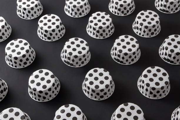 istock Black and White Polka Dot Muffin Tins 951218676