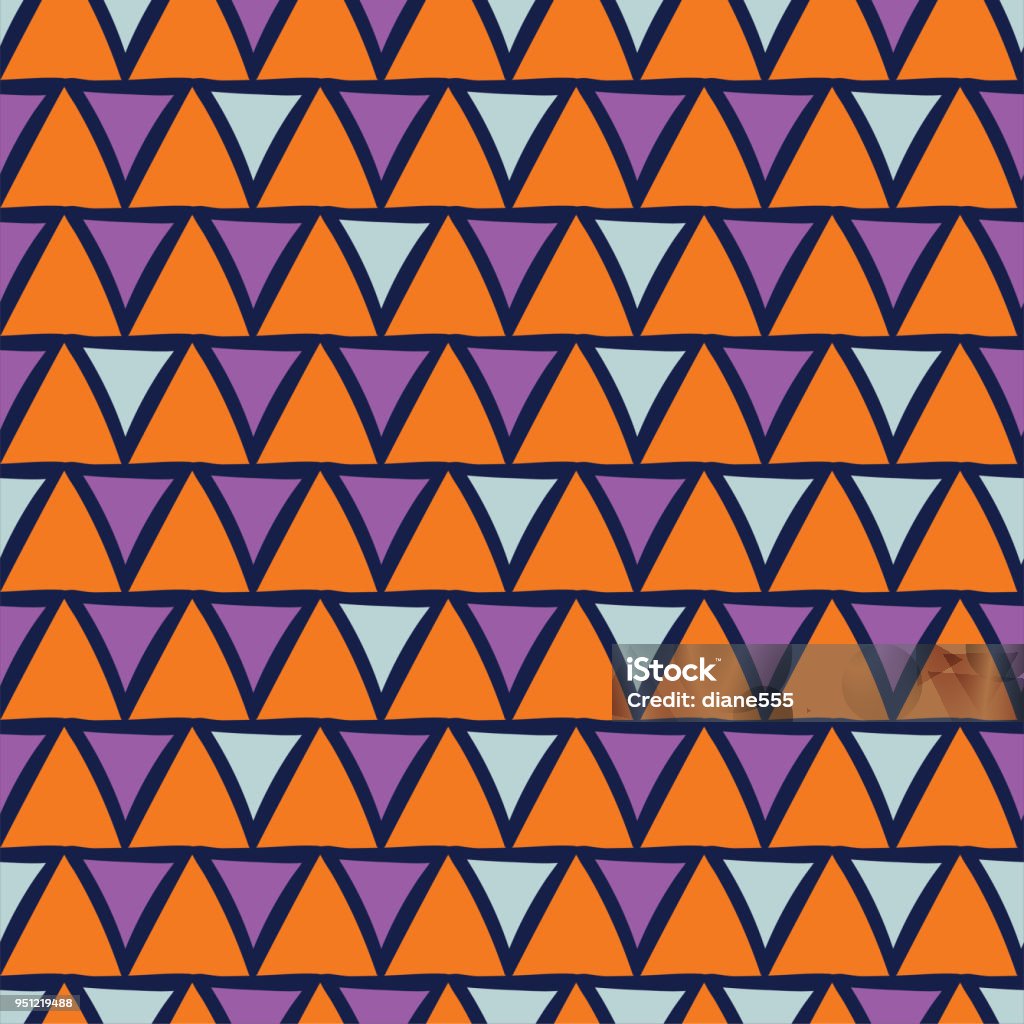 Printmaking Designs Triangles Triangle Linocut Block Print Seamless Pattern Stock Illustration ...