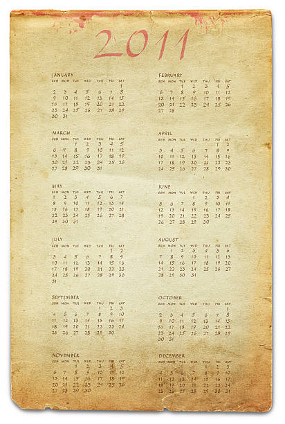 istock Year 2011 - Old Paper Calendar 95122959