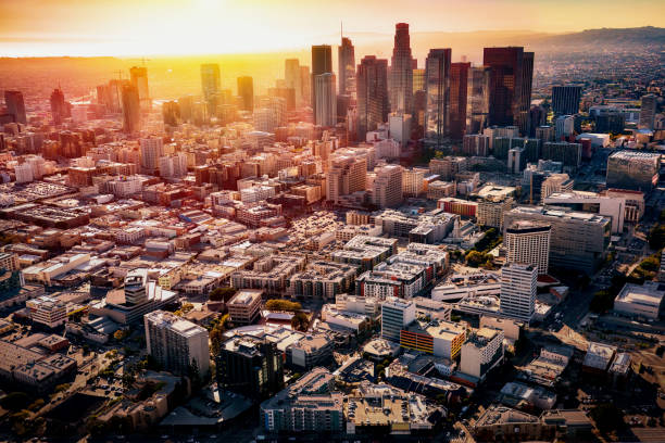 istock Brilliant Sunset Beyond the Los Angeles Skyline 951235036