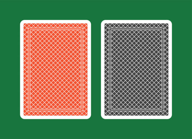 spielkarte zurück, rot und schwarz - kartenspiel stock-grafiken, -clipart, -cartoons und -symbole