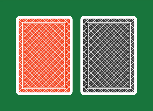 Playing Card Back, red and black
