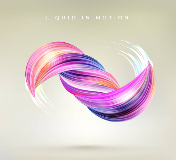 istock Colorful geometric background. Fluid shapes composition, 3D abstract paint brush stroke. Color spiral wave. Eps10 vector. 951254070