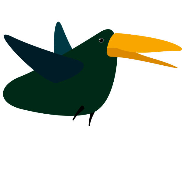 темно-зеленый стилизованный ворона - bird flying inside of crow stock illustrations