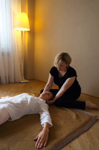 istock Young woman having massage treatment 951275424