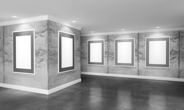 istock Modern gallery room with posters on walls 951276530