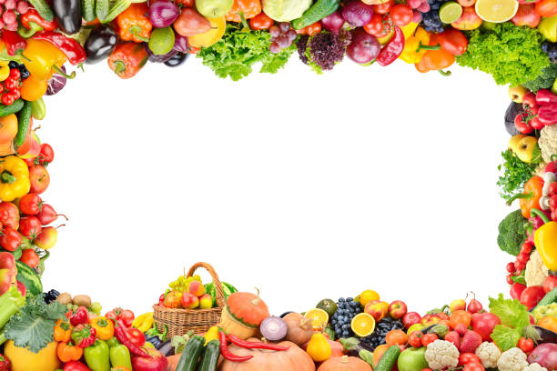 istock Frame healthy fruits and vegetables 951282954