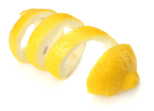 istock fresh lemon peel isolated on white background. healthy food 951299308