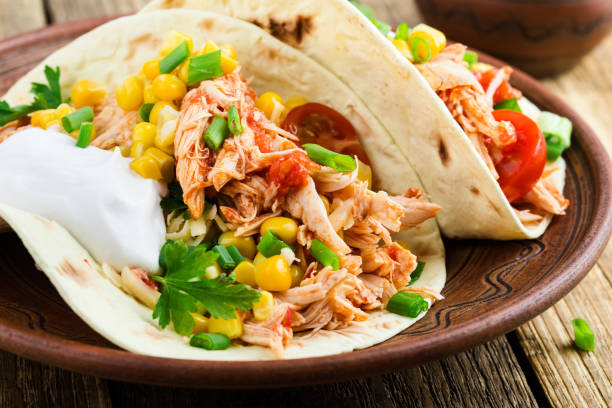 istock Chicken taco with corn, Mexican cuisine 951299360