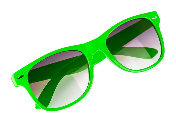istock Green sun glasses isolated over white background 951304500