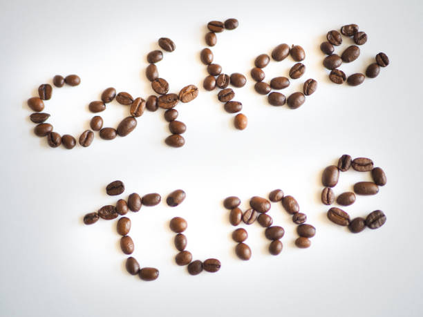 Coffee time from coffee grains. Espreso. Americano. Cappuccino. Latte.